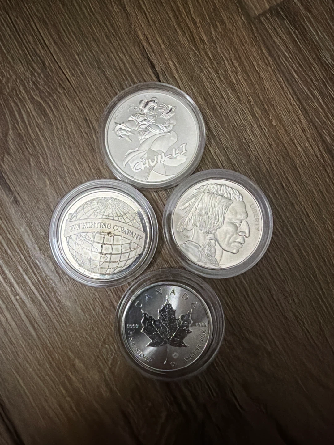 Collection of 4 .999 Fine Silver Coins