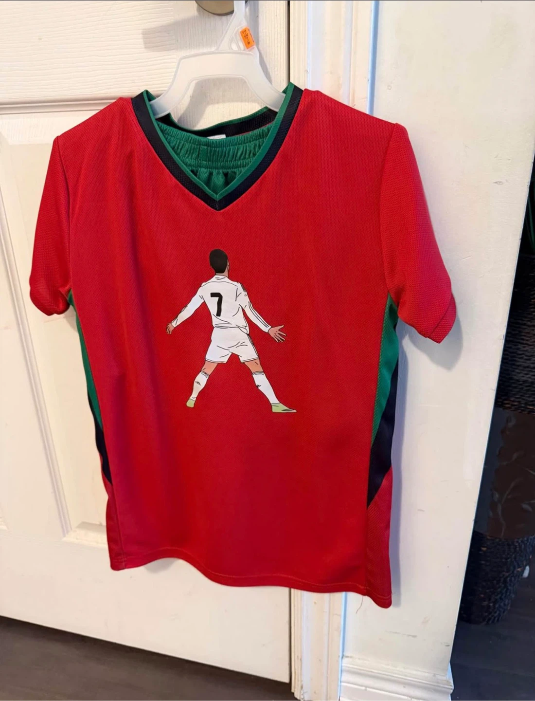 Kids' Soccer Jersey - Red, Size 7