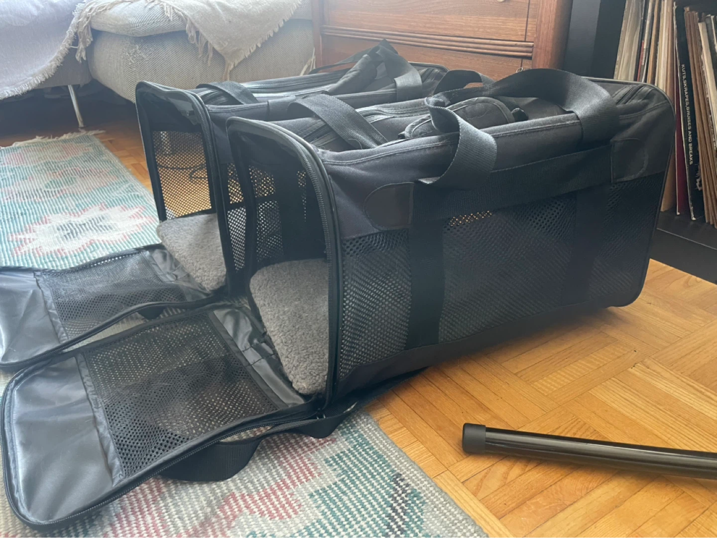 Two Black Pet Carrier Bags (airline approved) - photo 3