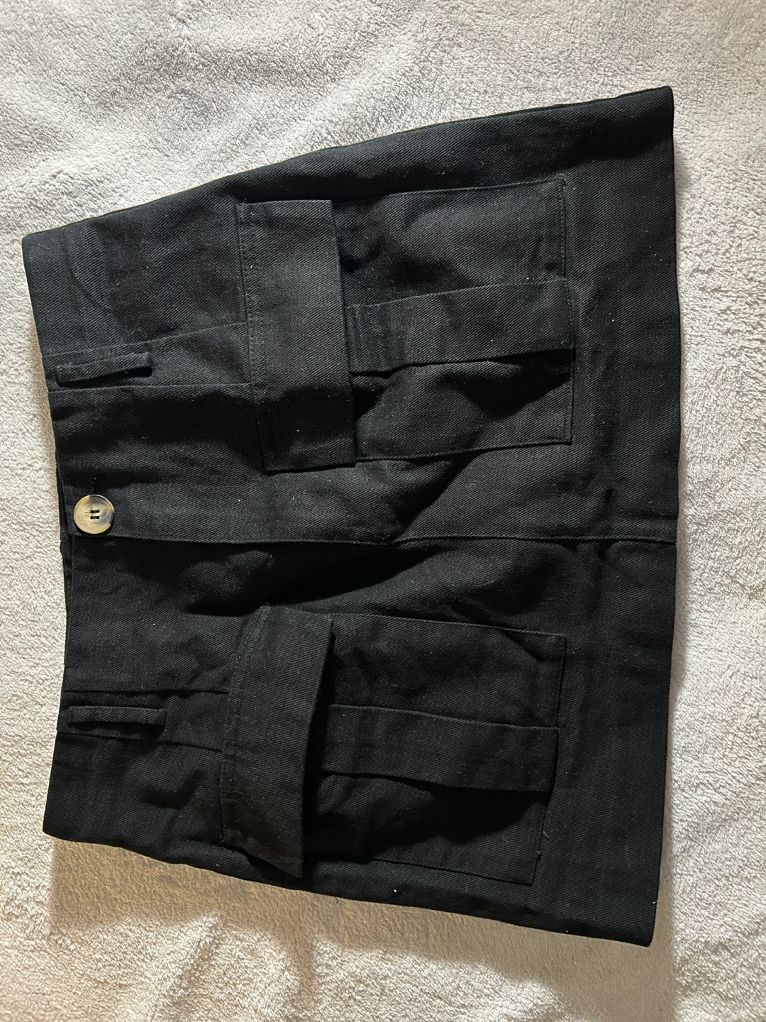 Zara Black Cargo Mini Skirt