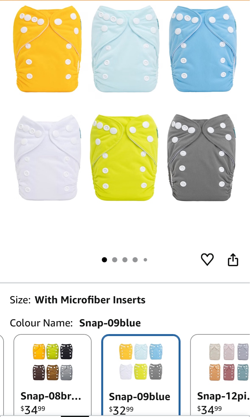 Cloth Diapers with Microfiber Inserts