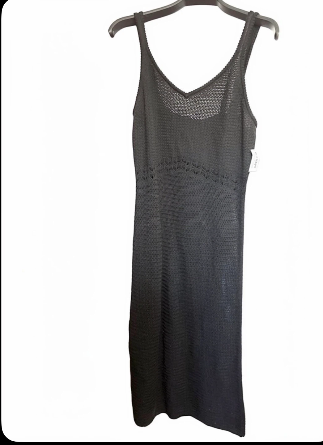 Black Crochet Knit Maxi Dress - photo 2