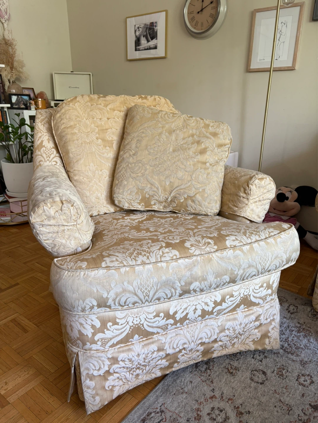 Custom Vintage Loveseat and Arm Chair
