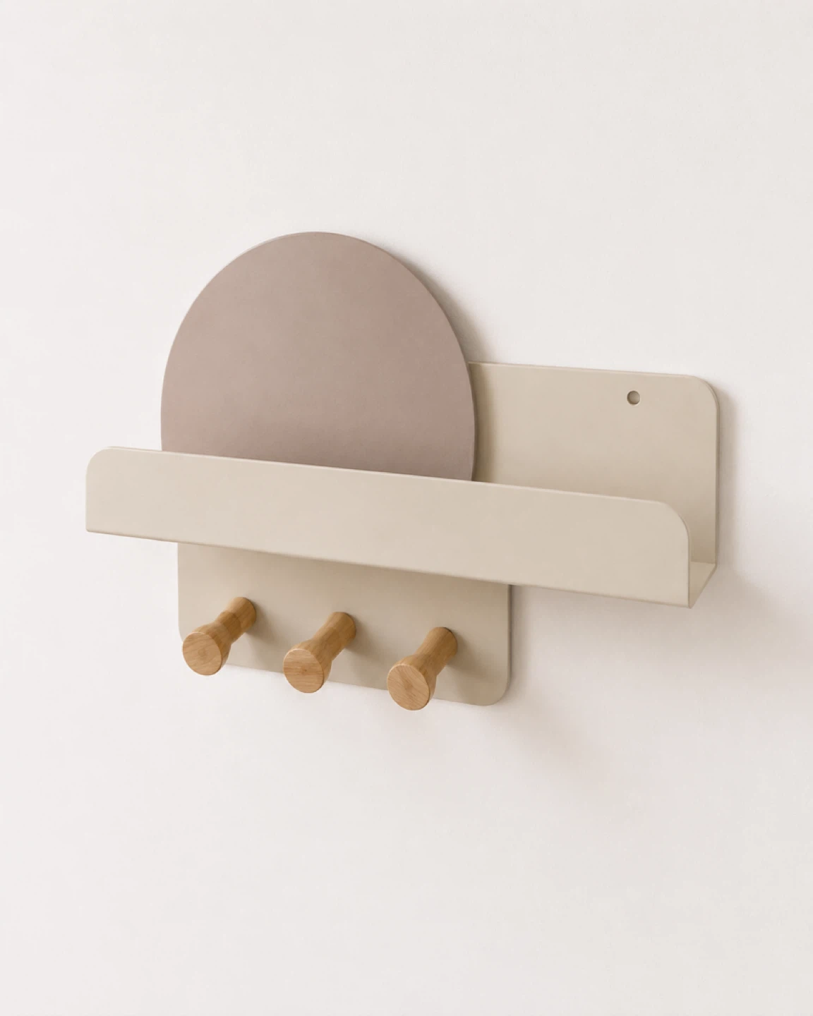 Wall-mounted shelf with hooks - photo 5