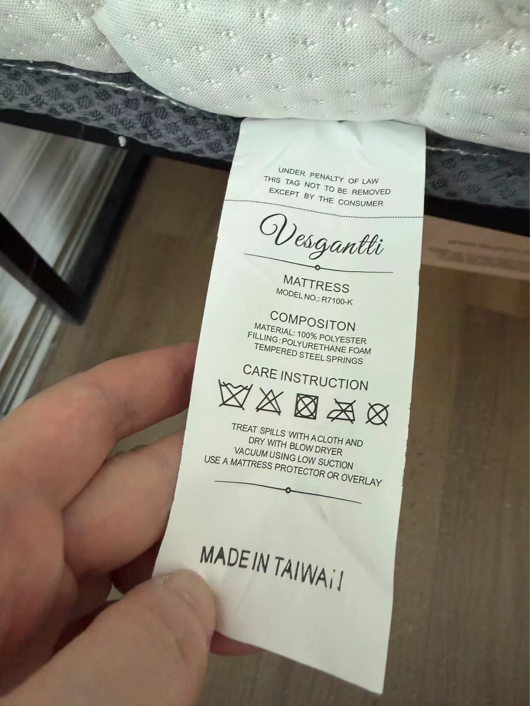 Vesgantti Mattress Model R7100-K - photo 3