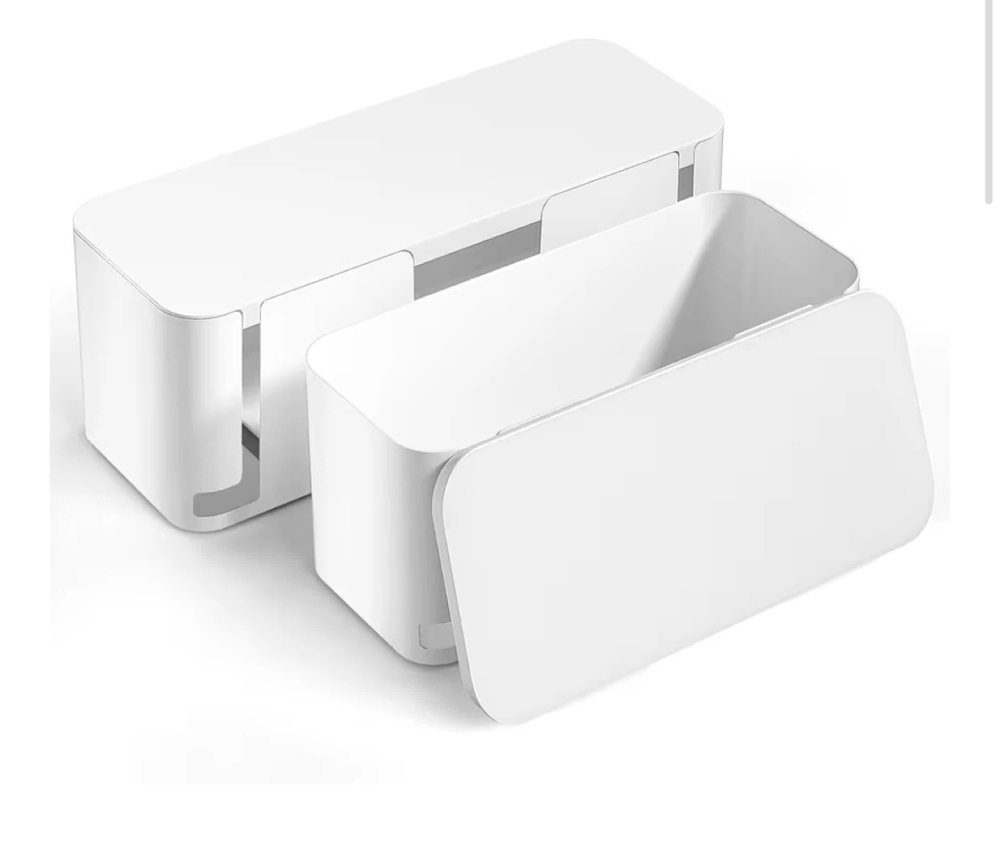 Wavy White Cable Management Box