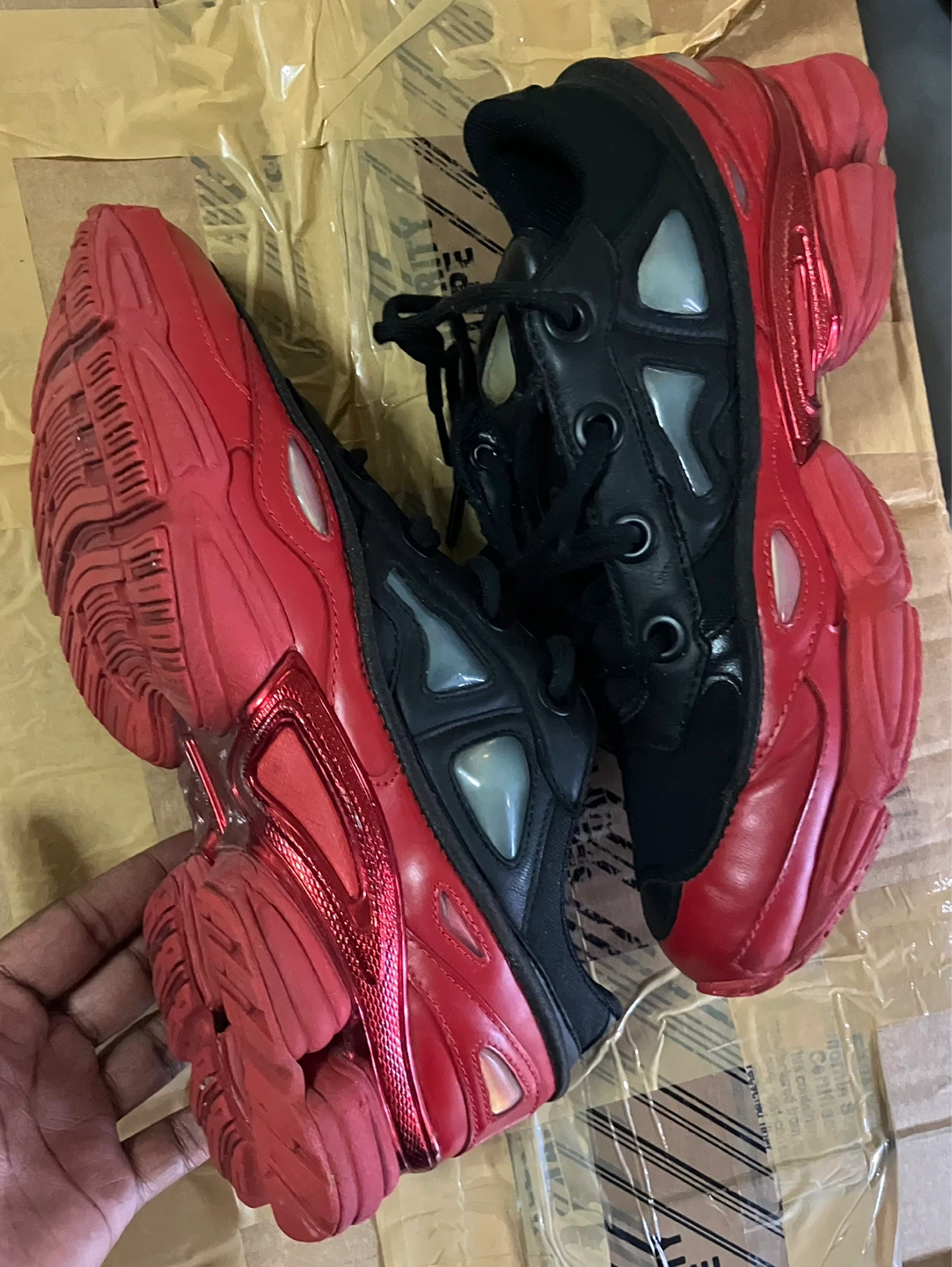 Raf Simons Adidas Ozweego 3 Black Scarlet - photo 5