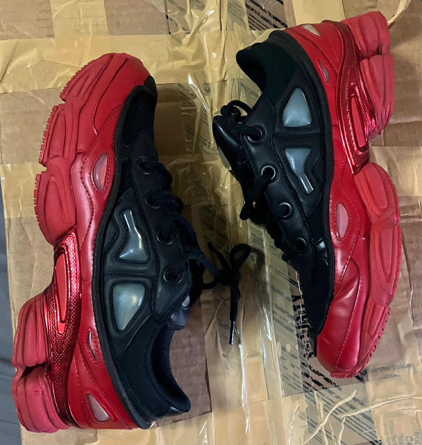 Raf Simons Adidas Ozweego 3 Black Scarlet