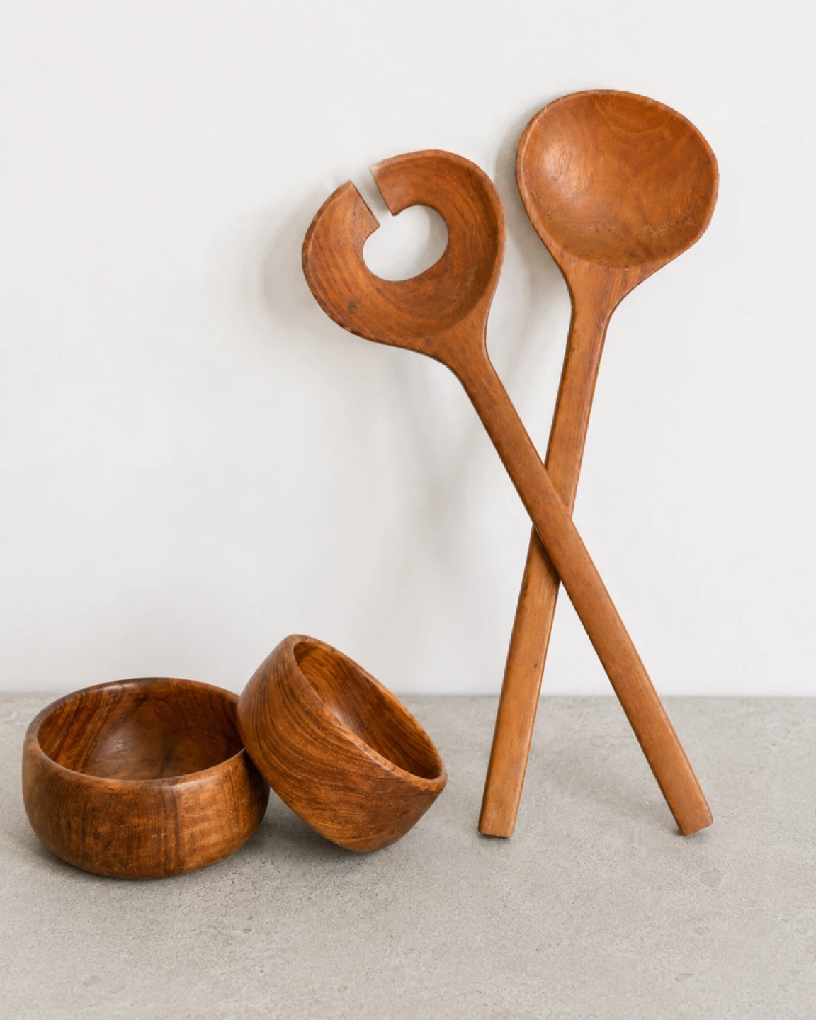 Handmade Teak Wood Bowl and Server set