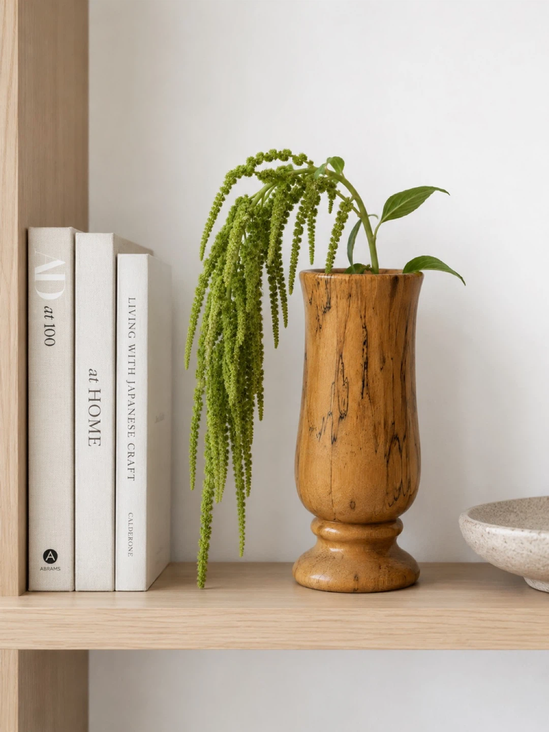 Hand-Turned Spalted Wood Decorative Vase