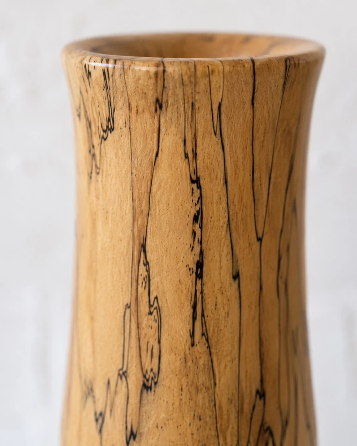 Hand-Turned Spalted Wood Decorative Vase - photo 2
