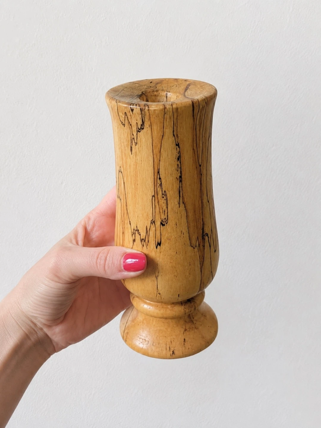 Hand-Turned Spalted Wood Decorative Vase - photo 4