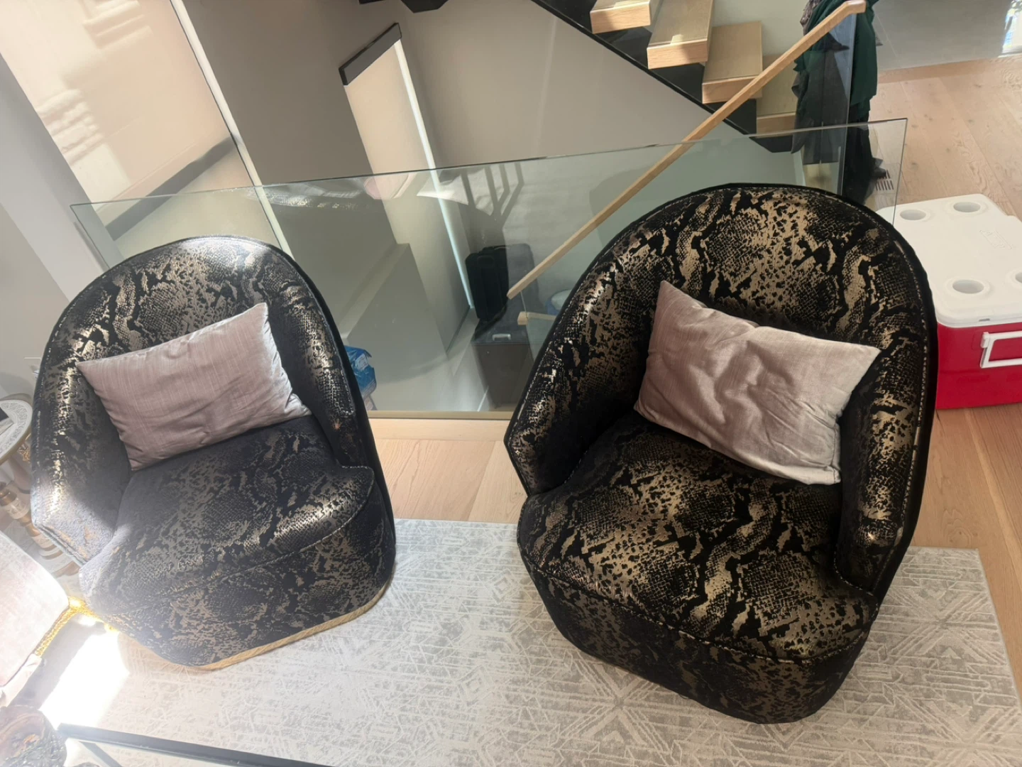 Black and Gold Accent Chair