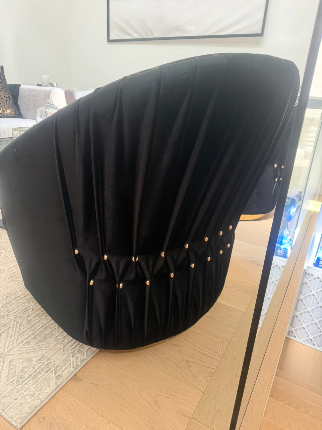 Black and Gold Accent Chair - photo 5