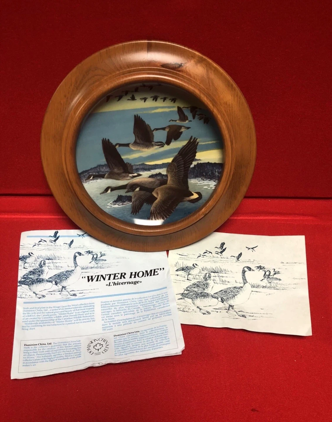 ⚽️Dominion China Winter Home Collector Plate Clock