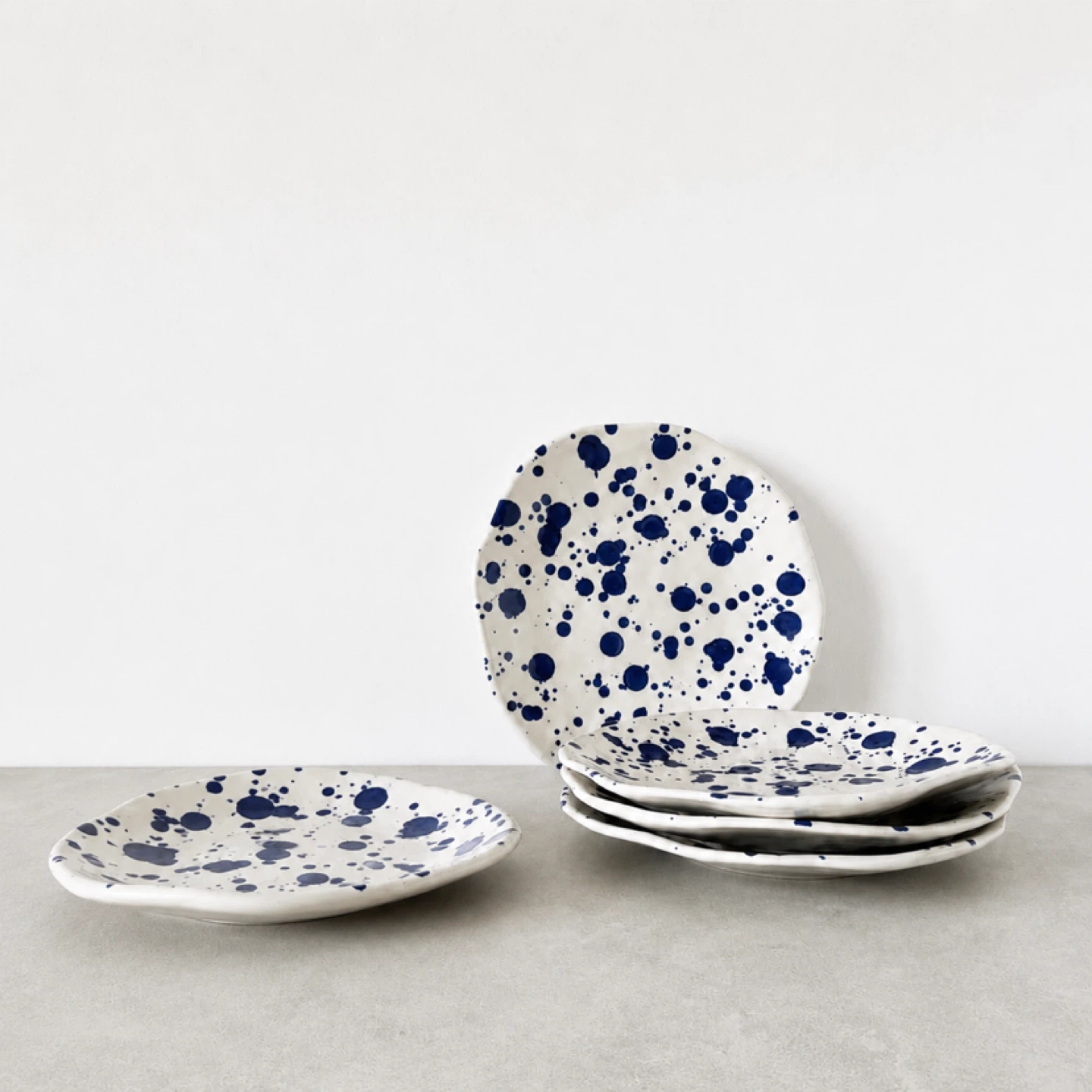 Set of 5 IKEA Vintage Collection - Splatter Ceramic Plates - photo 2