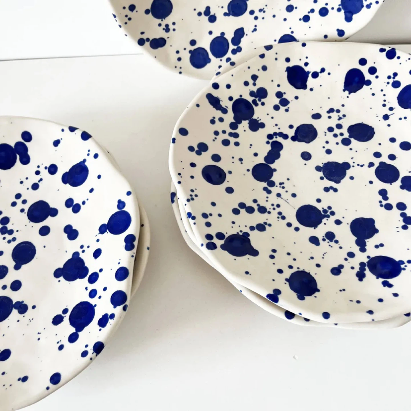 Set of 5 IKEA Vintage Collection - Splatter Ceramic Plates - photo 4