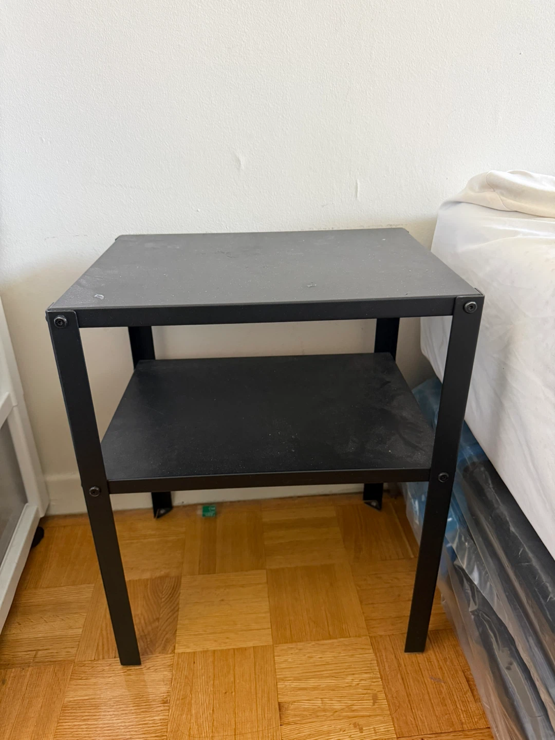 Black 2-Tier Side Table