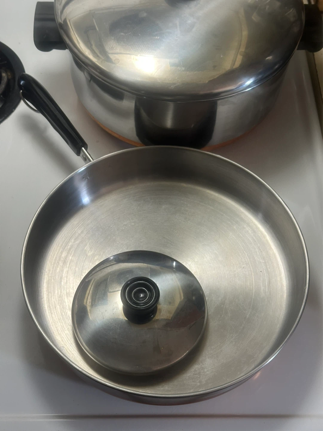 Vintage riviere style Large pot and frying pan  made in Japan - photo 2