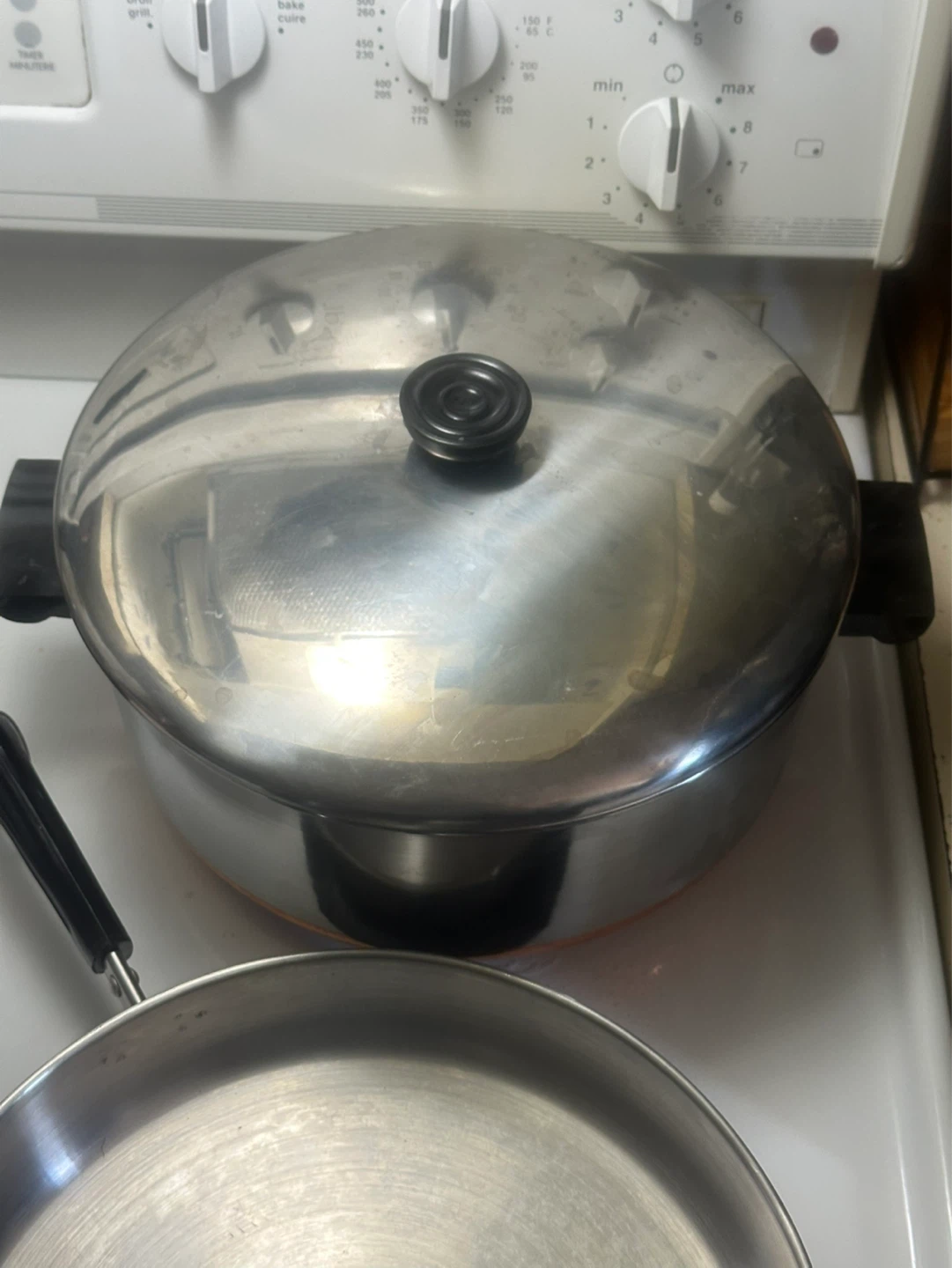 Vintage riviere style Large pot and frying pan  made in Japan - photo 3