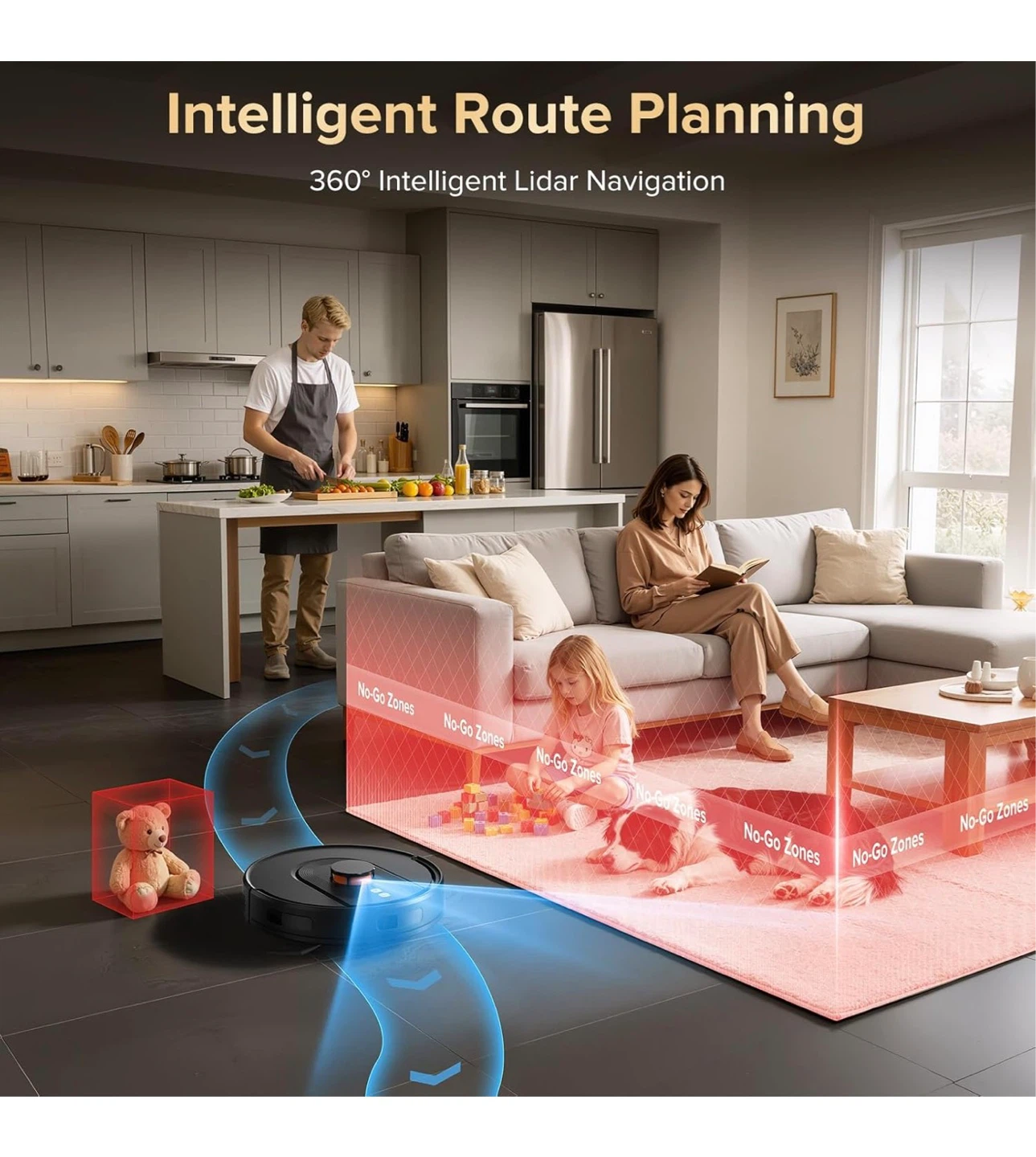 Robot Vacuum Mop Combo - Self Emptying - LIDAR Navigation Alexa - photo 5
