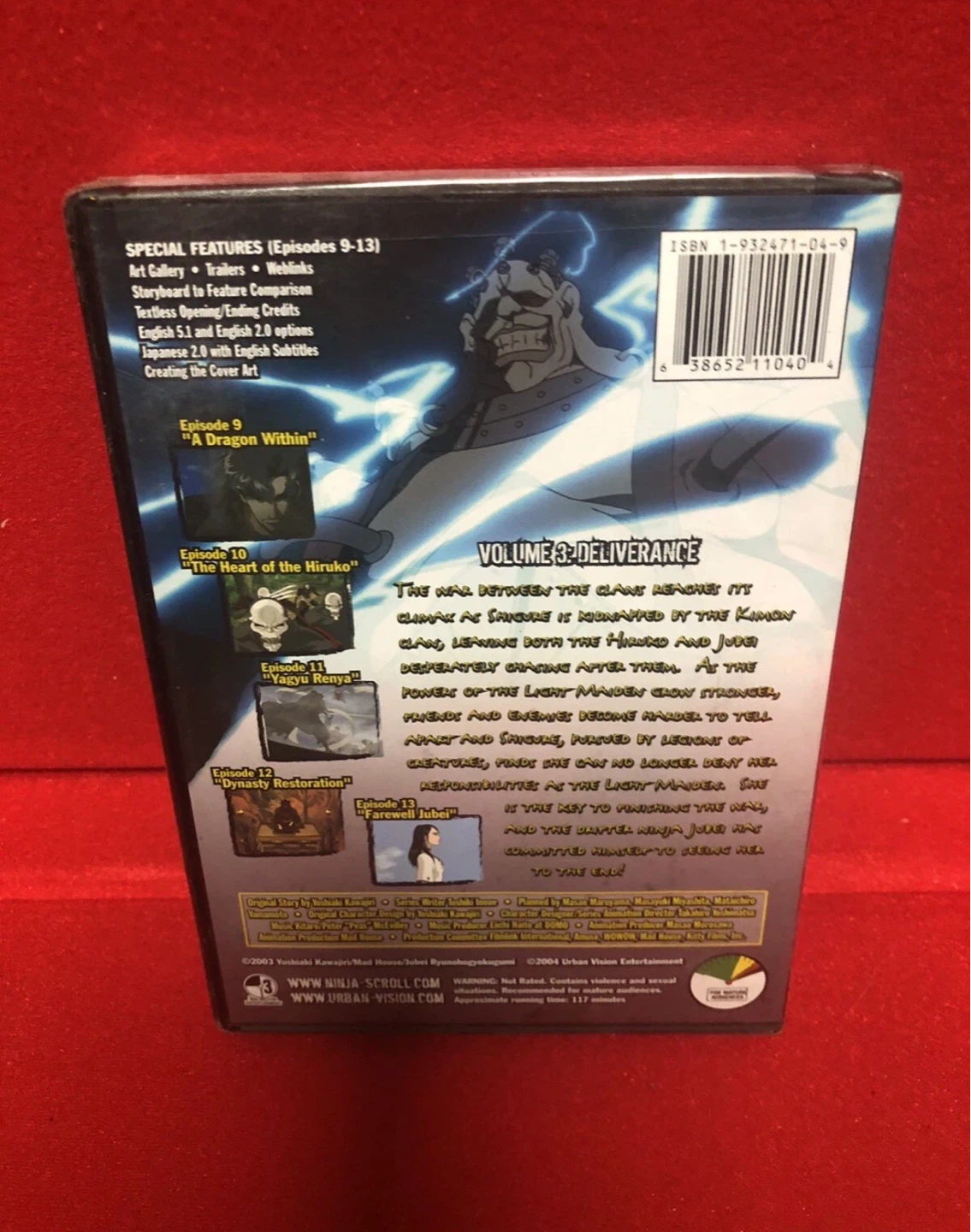 ⚽️Ninja Scroll The Series Volume 3 Deliverance DVD - photo 2