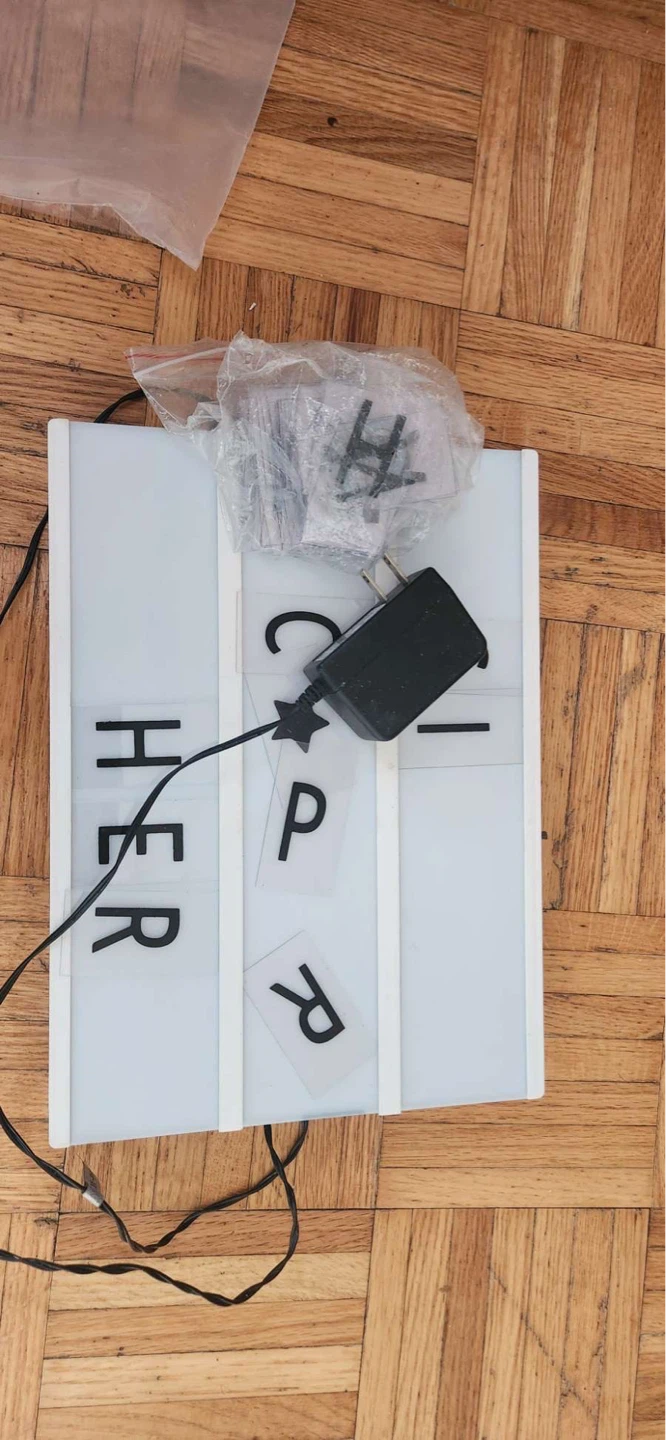Lightbox with Letter Inserts