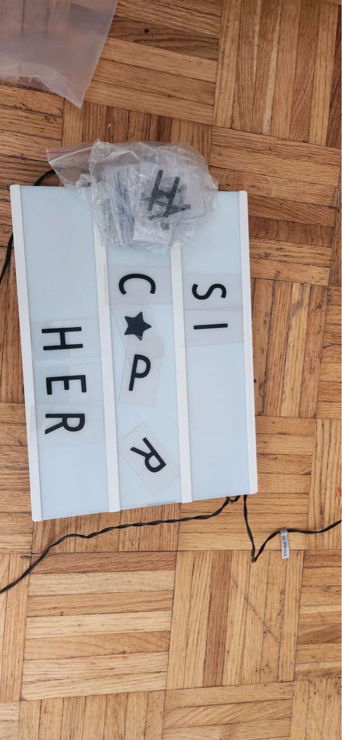 Lightbox with Letter Inserts - photo 2