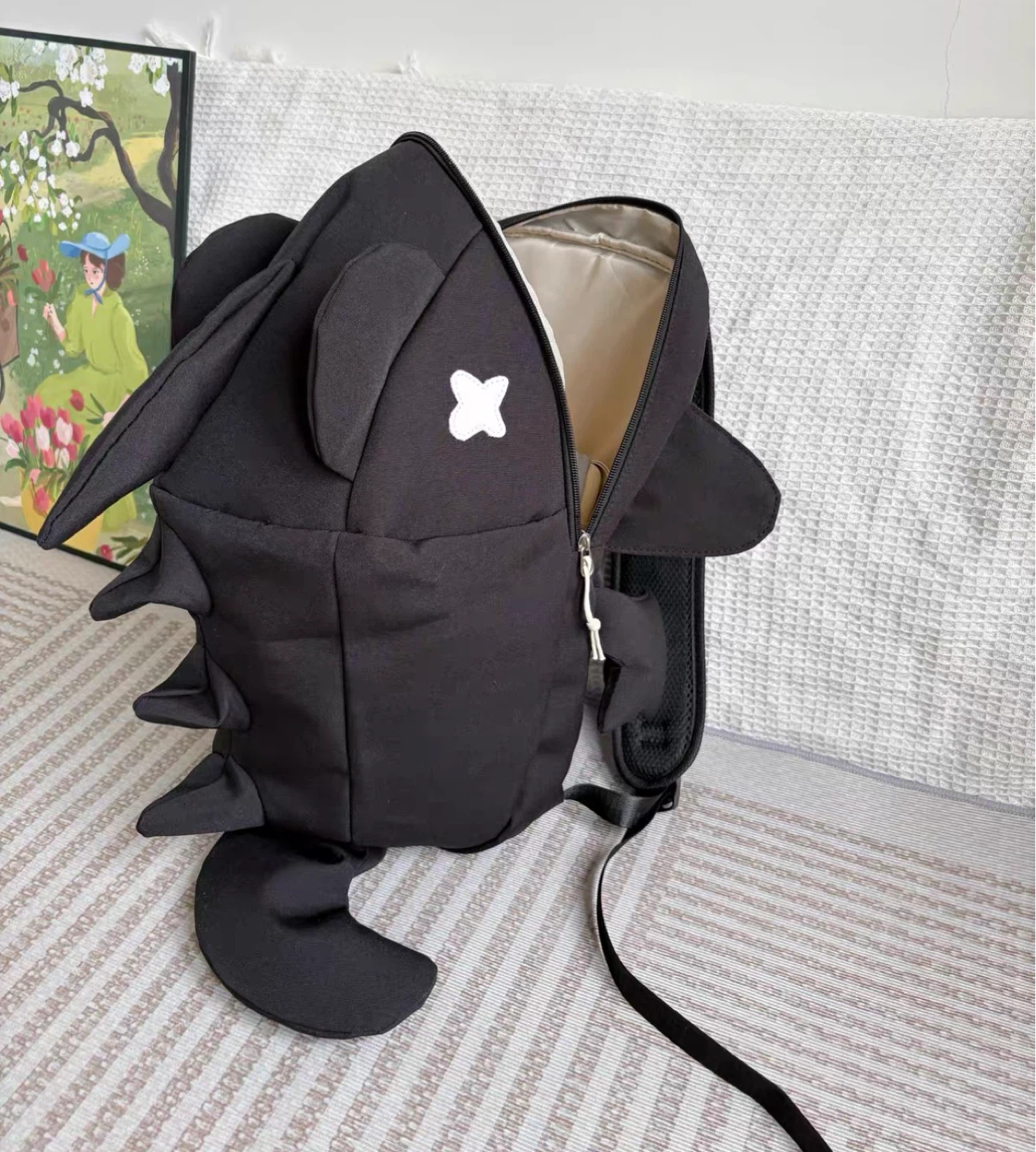 Black Novelty Shark Backpack - photo 2