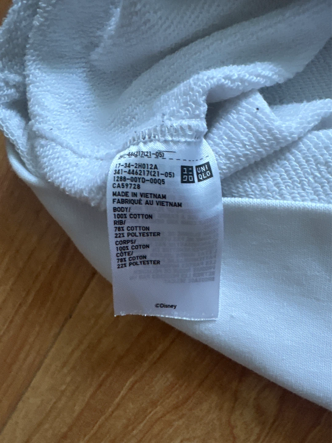 Uniqlo Mickey Mouse Club Crewneck Sweatshirt - White, Size L - photo 5