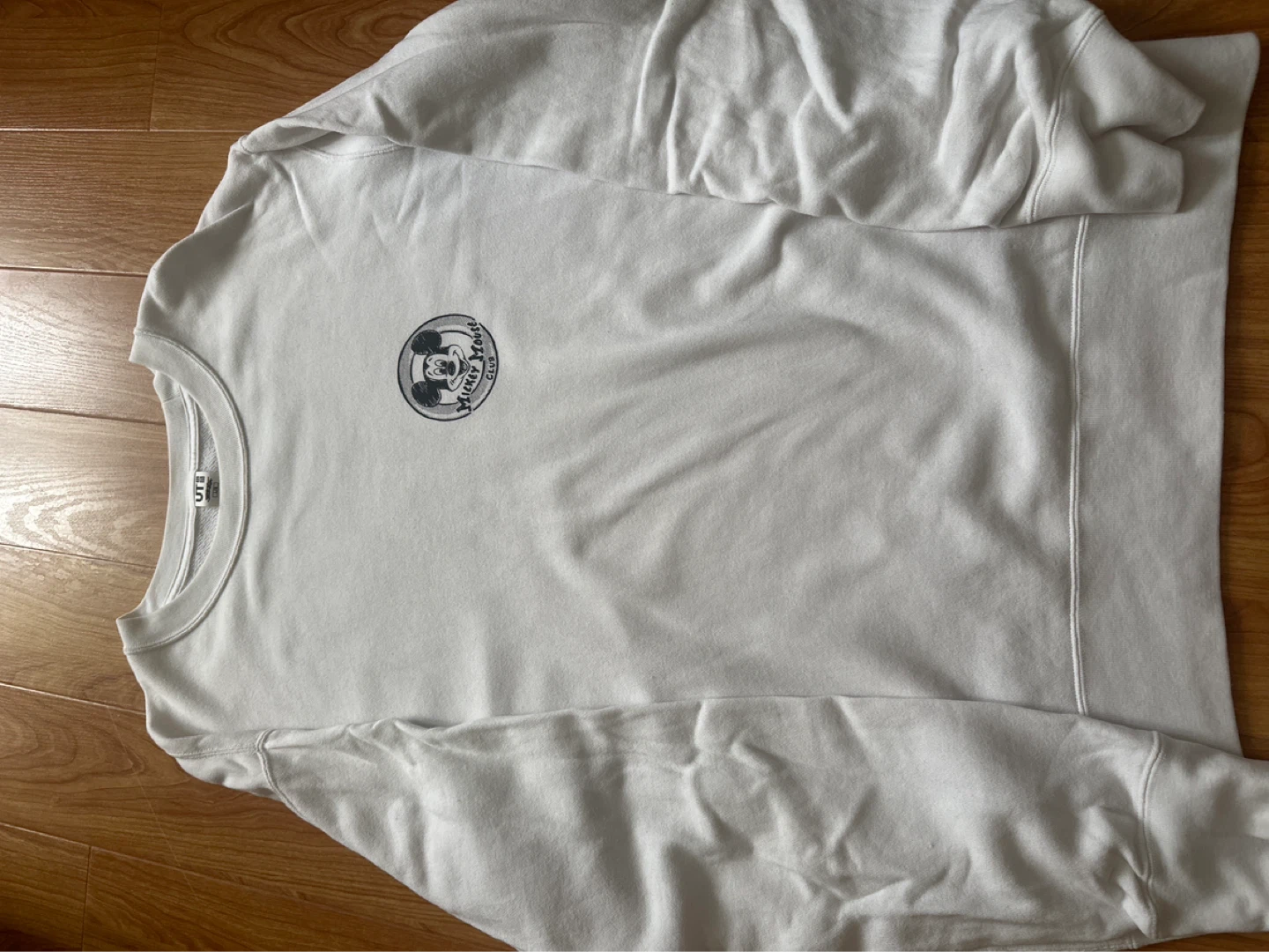 Uniqlo Mickey Mouse Club Crewneck Sweatshirt - White, Size L