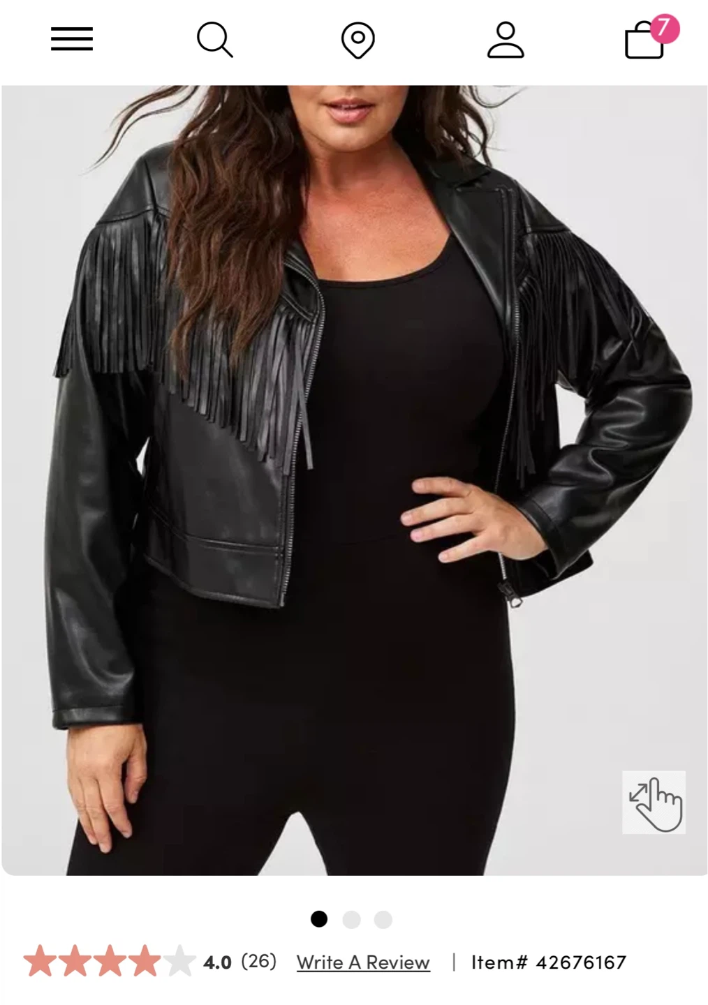 Torrid Faux Leather Fringe Jacket