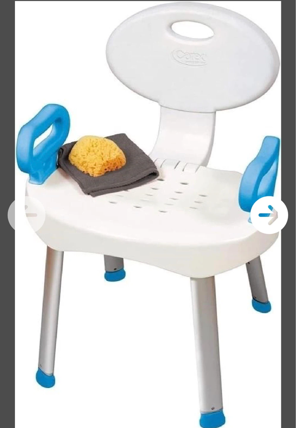 Carex EZ Bath and Shower Seat with Large Handles