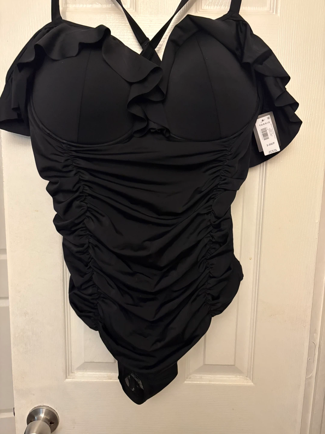 Torrid Black Ruffled One-Piece Swimsuit - photo 2