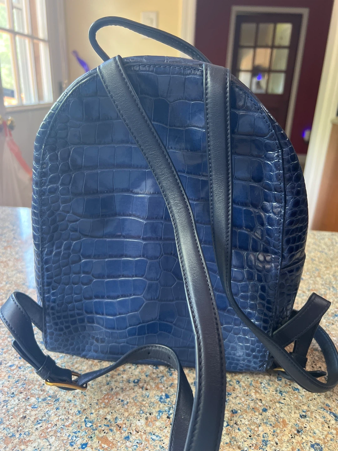 ⚽ original and authentic Tory Burch Navy Leather Backpack - photo 2