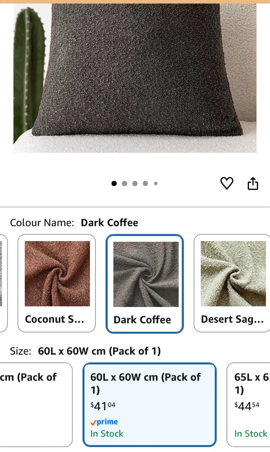 2 - 24x24 Dark Brown Boucle Throw Pillows - photo 3