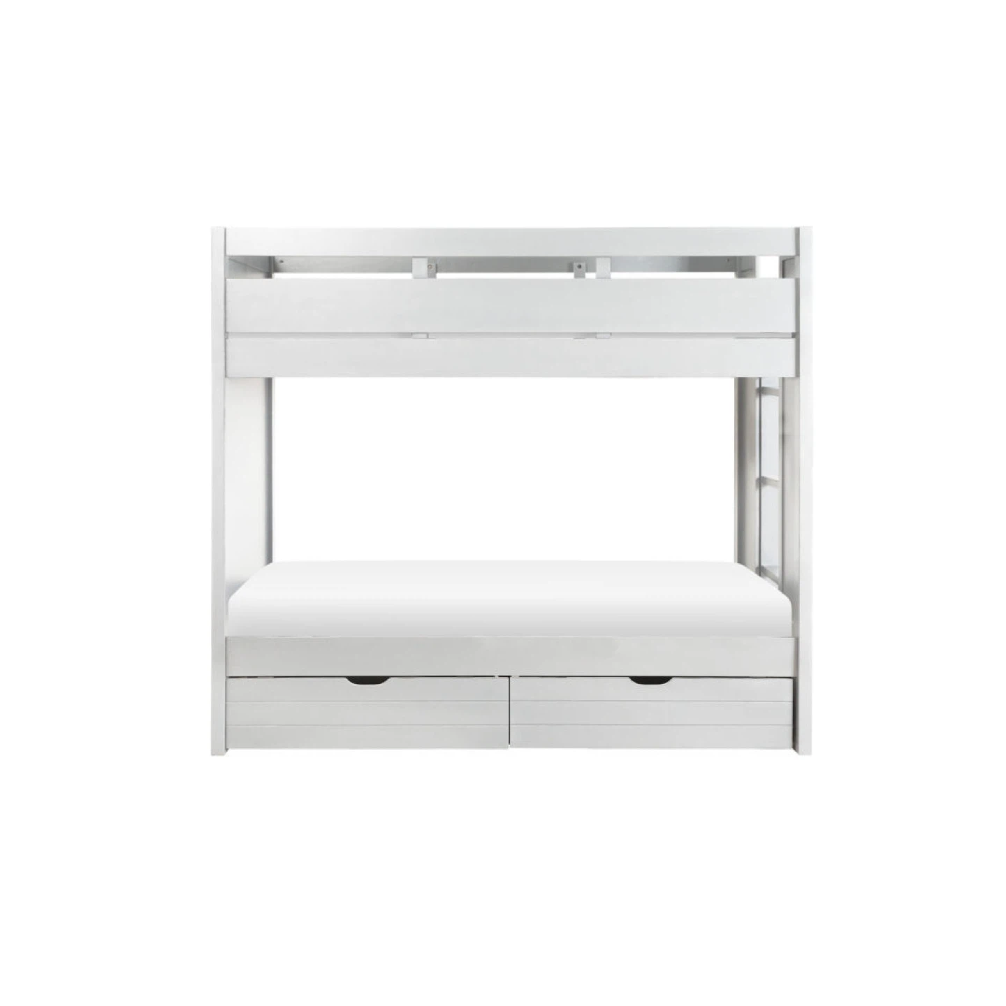 White Bunk Bed with Drawers