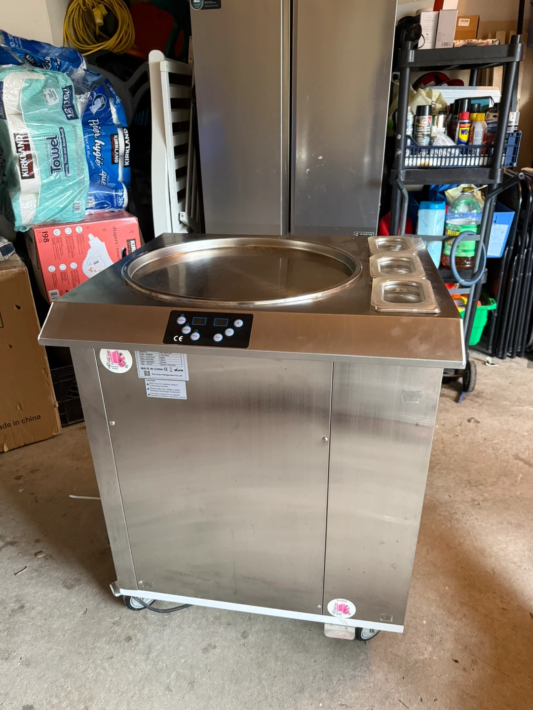 Roll tawa ice cream machine