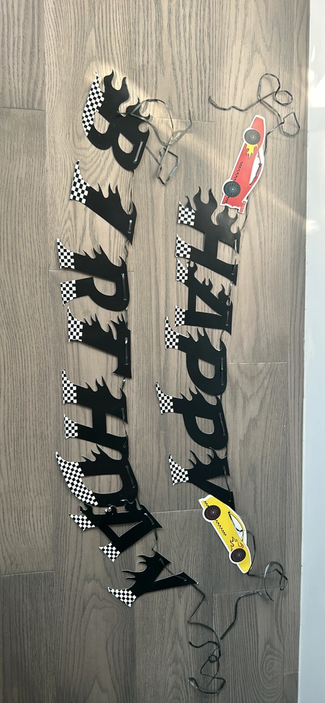 Race Car Happy Birthday Banner ⚽️ - photo 2