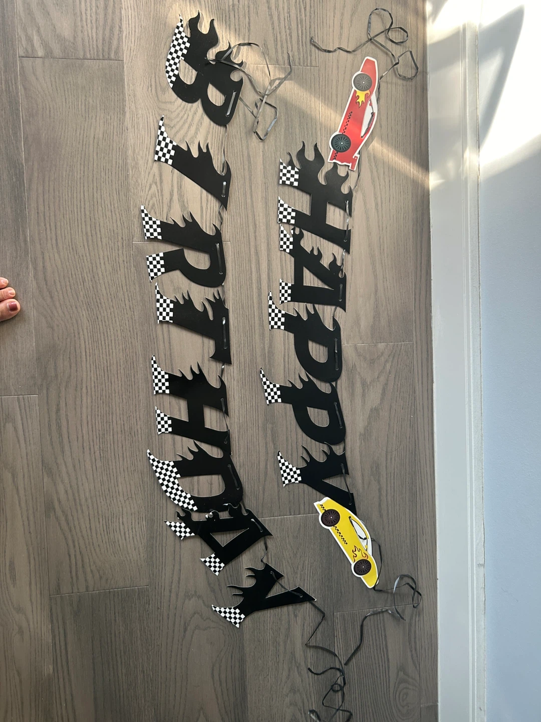 Race Car Happy Birthday Banner ⚽️