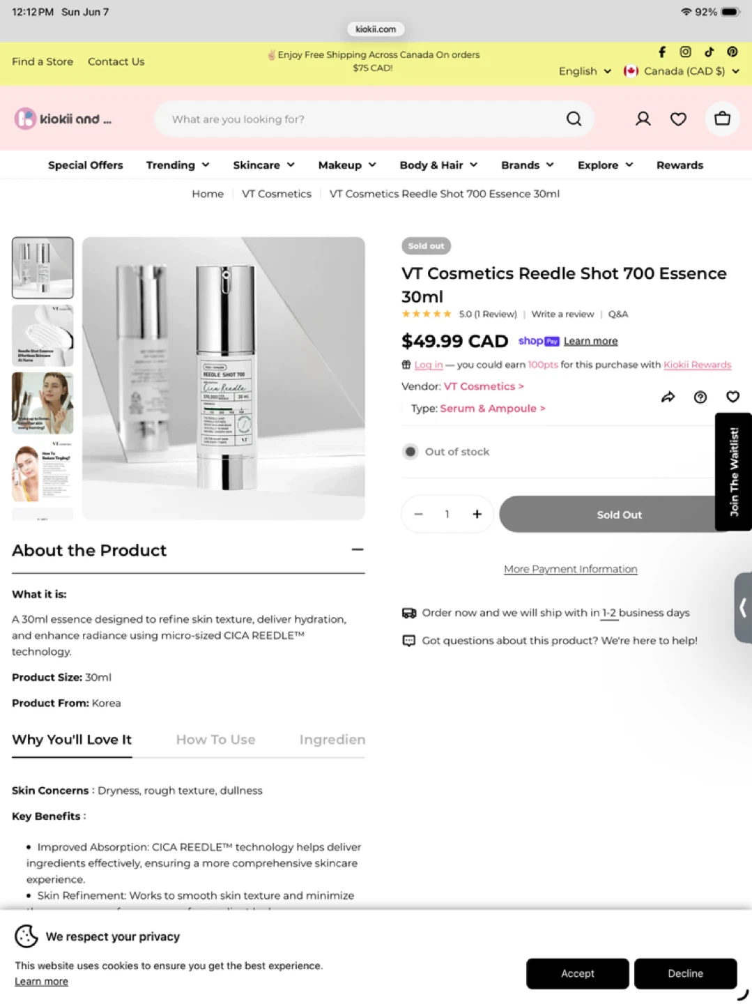 VT Cosmetics Reedale Shot 700 Essence 30ml - photo 2