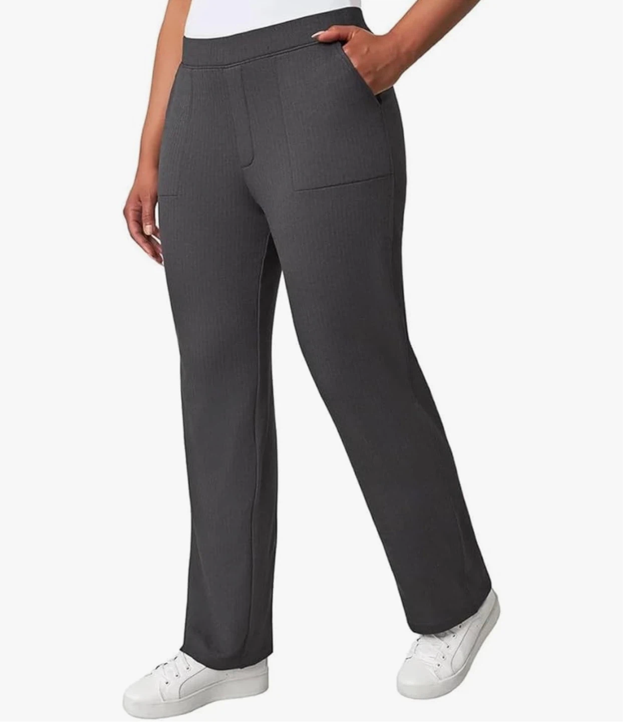Women's Black Herringbone Pants