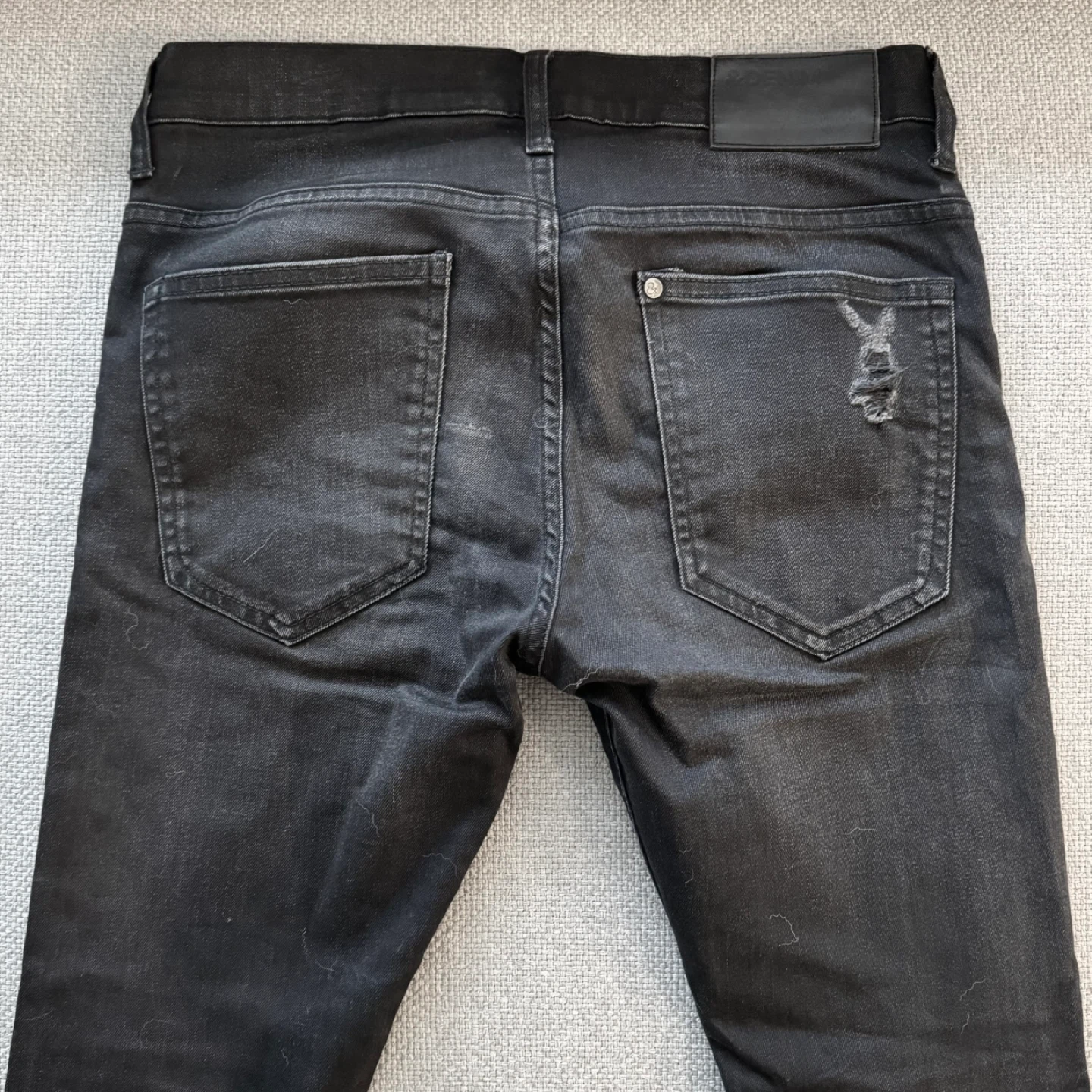 ZARA Distressed Black Denim Jeans - Size 30x32 ⚽️ - photo 4