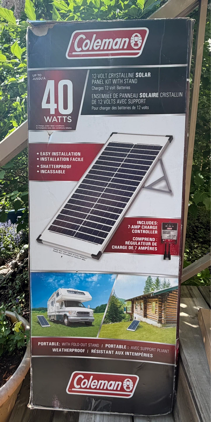 Coleman 40 Watt 12-Volt Crystalline Solar Panel Kit with Stand