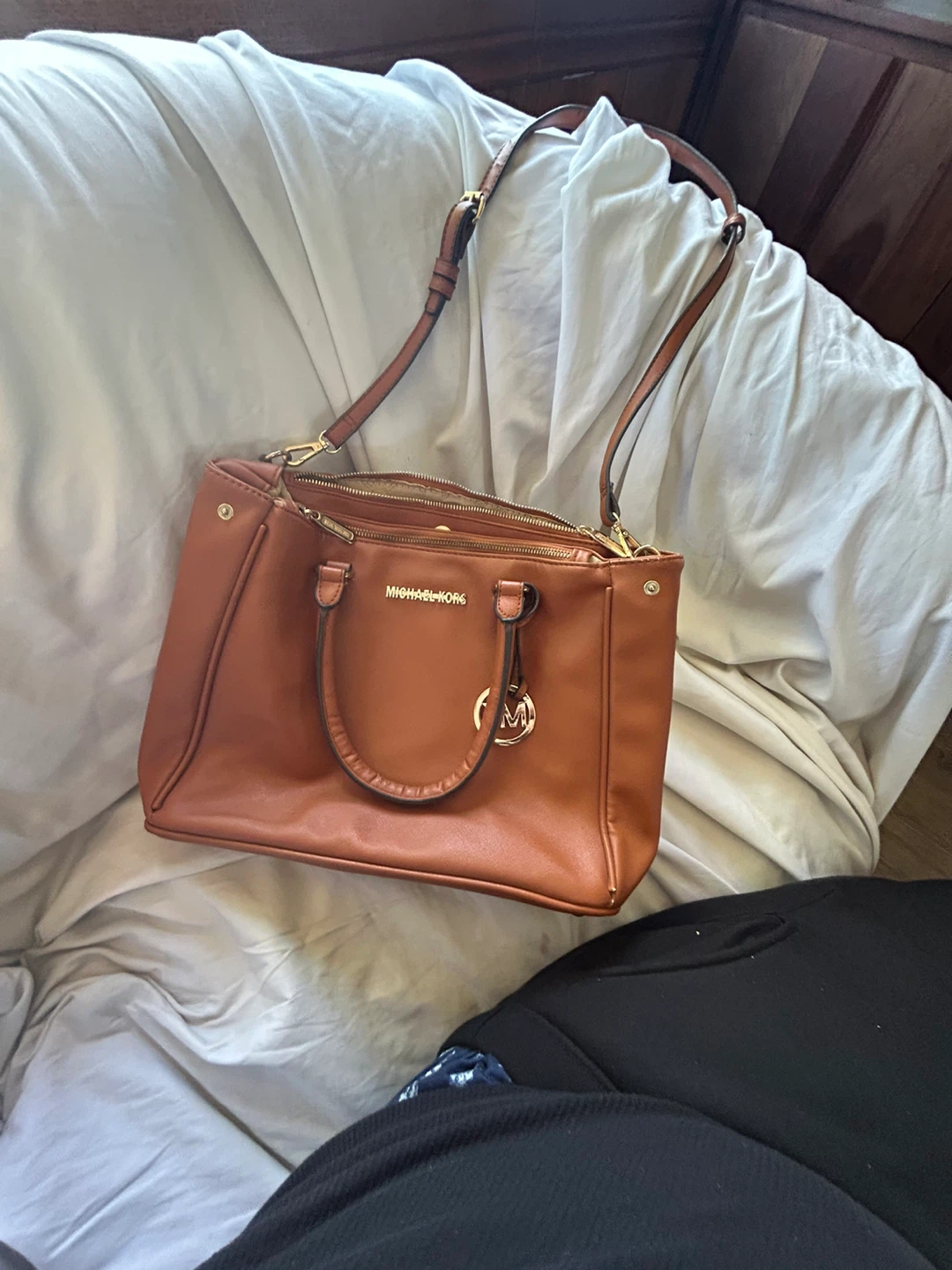 Michael Kors Brown Leather Satchel Handbag