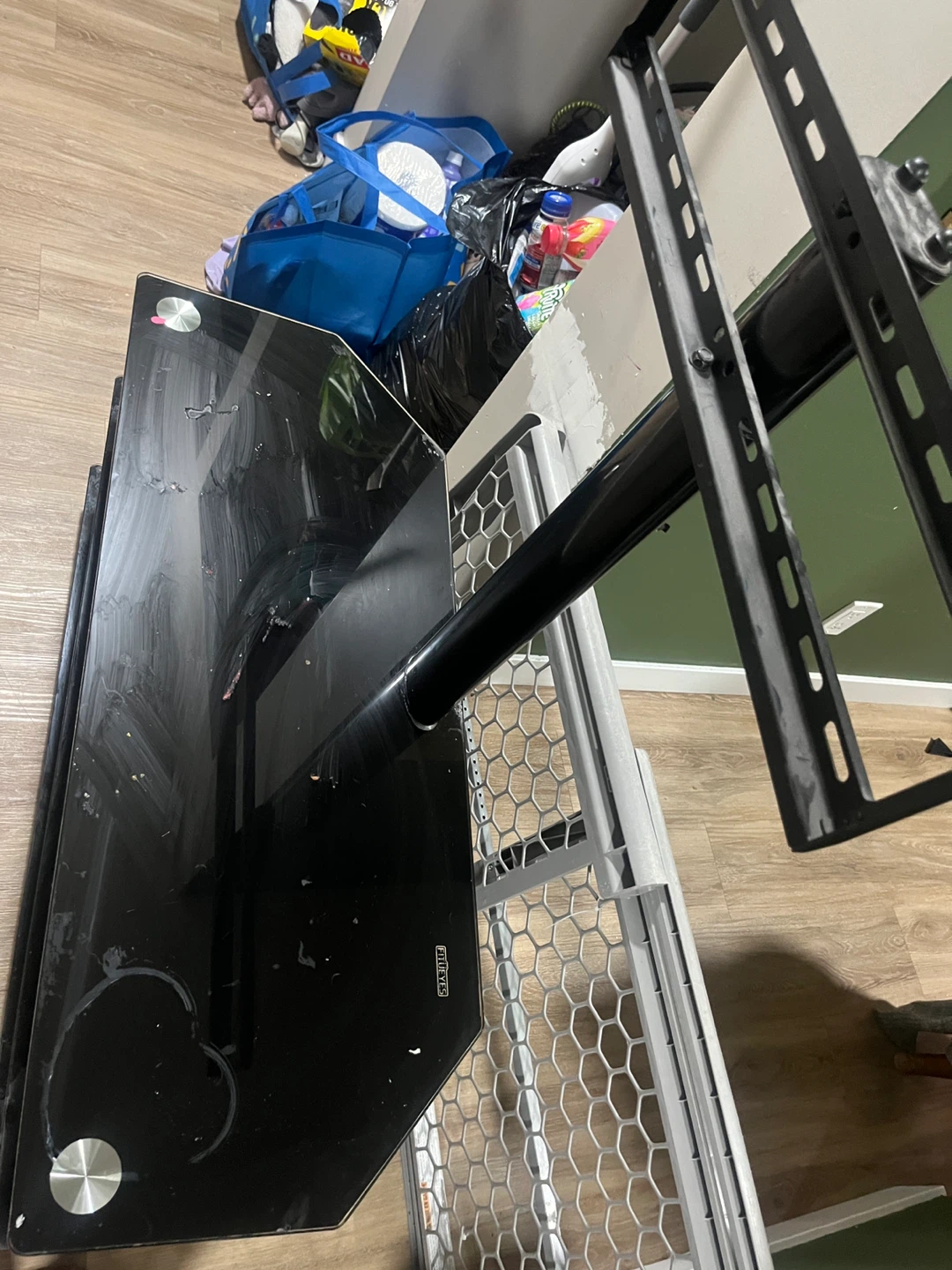 Glass TV Stand with Swivel Mount ⚽️