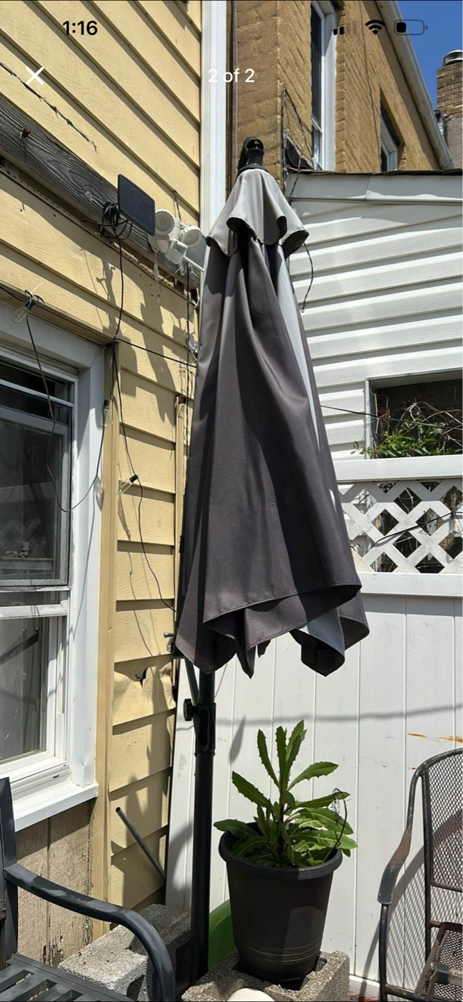 Outdoor Patio Umbrella - Dark Gray - photo 2