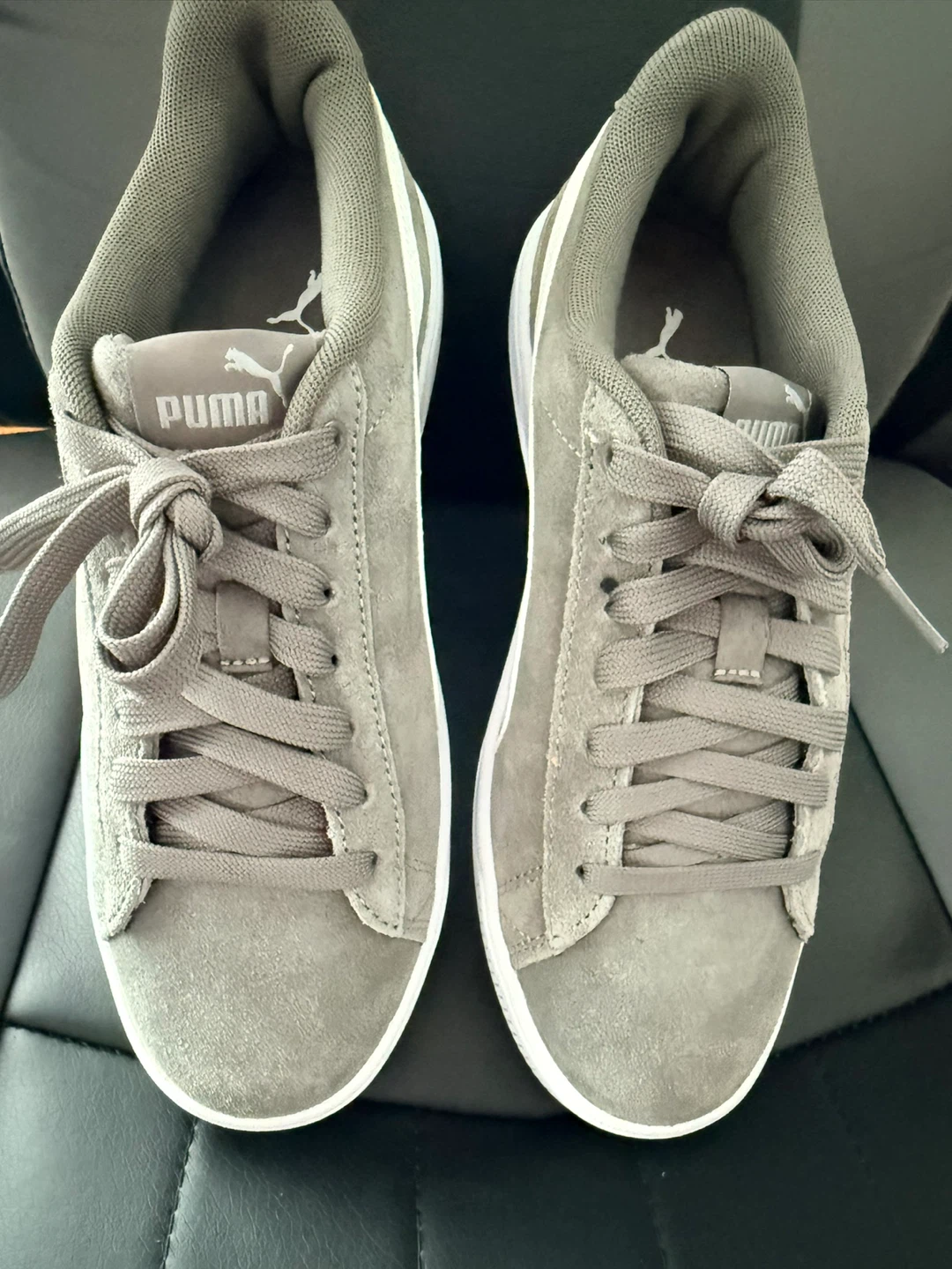 Puma Grey Suede Sneakers