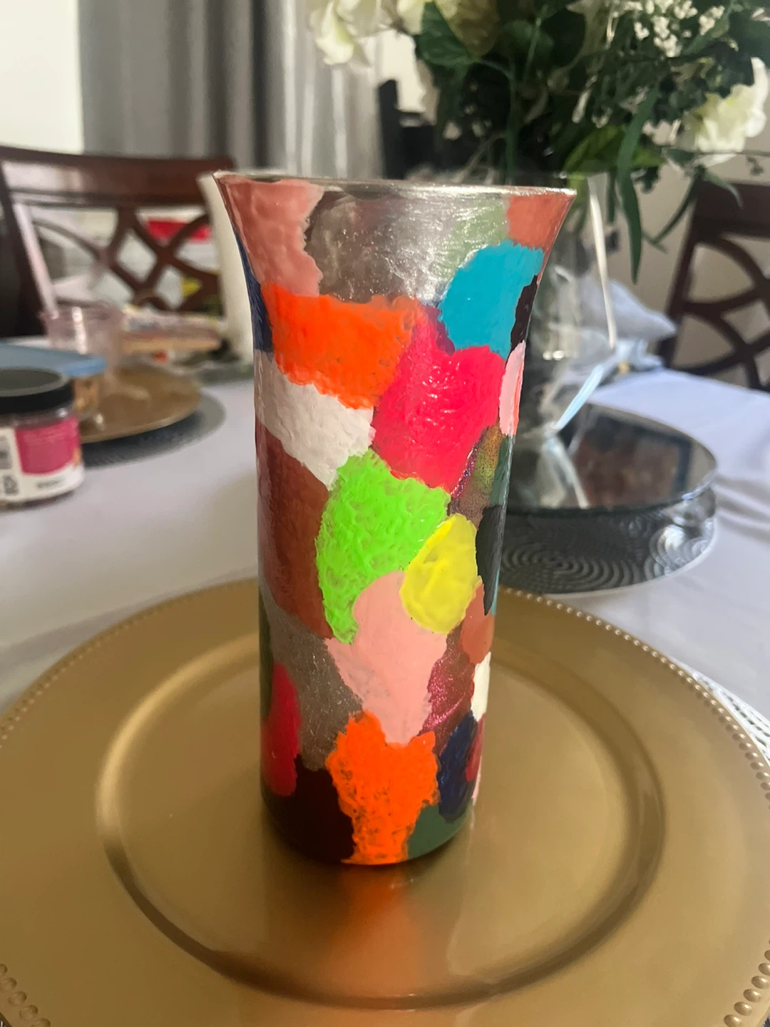 Unique handmade vibrant vase