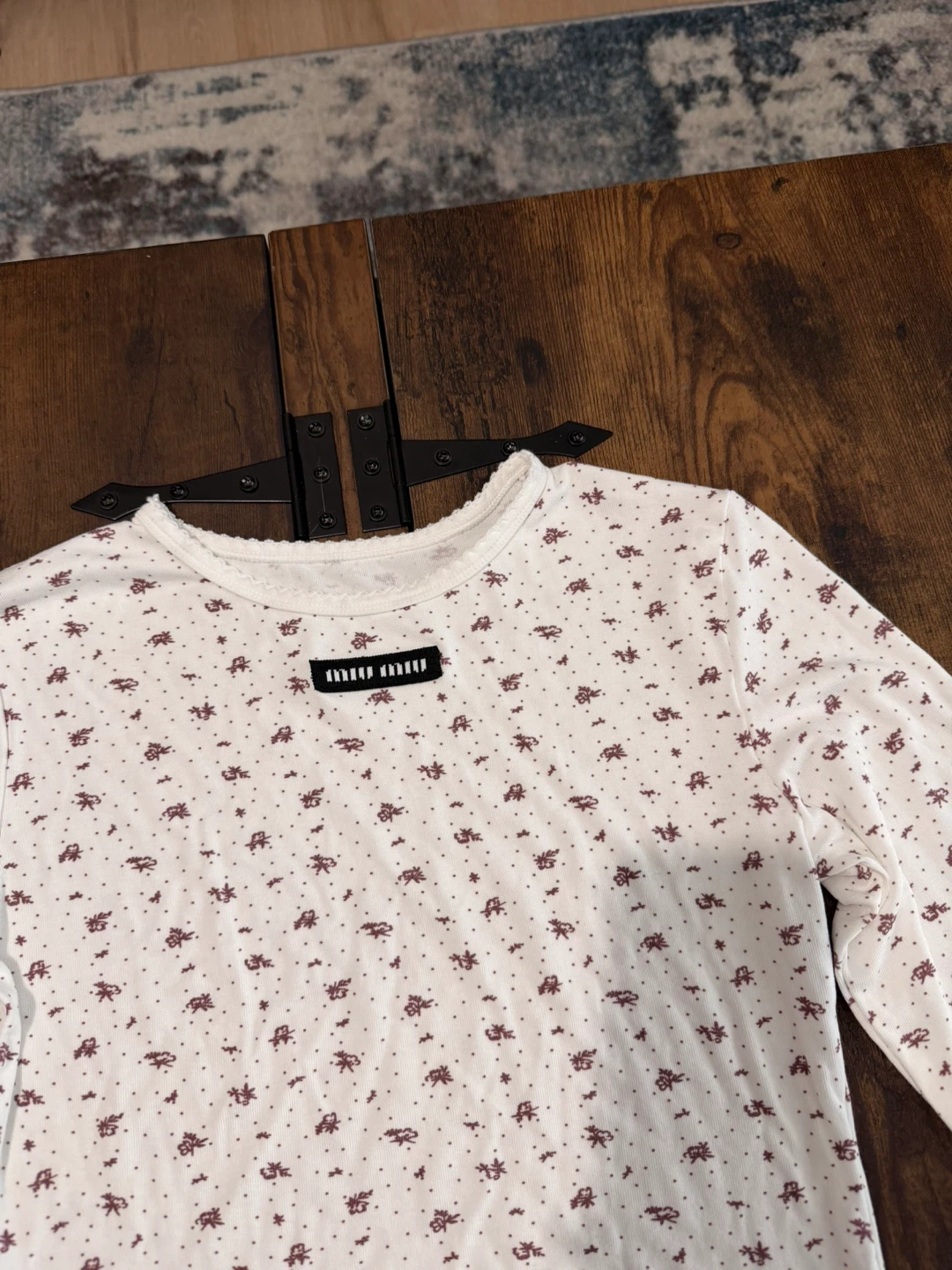 Miu Miu Long Sleeve Floral Top - photo 2
